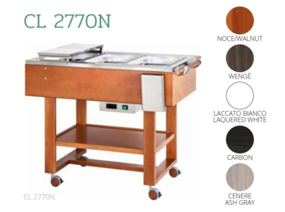Carrello termico Forcar mod. CL 2770N per bolliti e arrosti.
